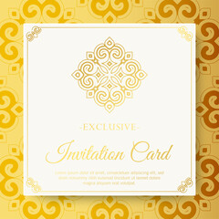 mandala style luxury white invitation card