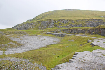 Fototapeta na wymiar Remains in the Black mountain quarries in Wales 