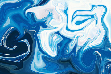 Contemporary Modern Art Blue and White Creative Abstract Hand Painted Background. 3d Rendering