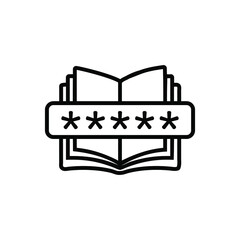 Password icon vector set. protection illustration sign collection. security symbol or logo.