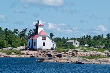 Fototapeta na wymiar Snug Harbour Lighthouse Georgian Bay Ontario Canada