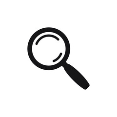 Search icon. Magnifying glass icon, vector magnifier or loupe sign.