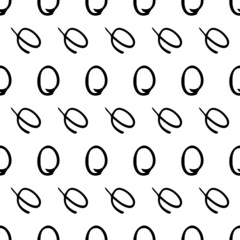 Seamless pattern with sketch round squiggle