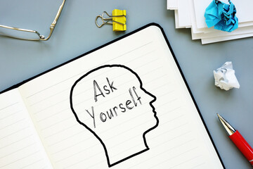 Ask yourself is shown on the business photo using the text