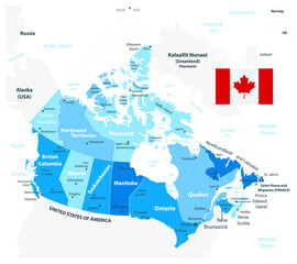 Map of Canada - vector illustration