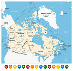 Canada Map and Map Icons