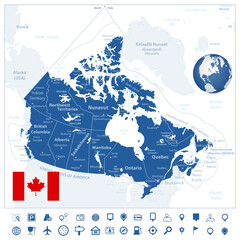 Canada Map with icons