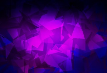 Dark Purple vector abstract polygonal template.