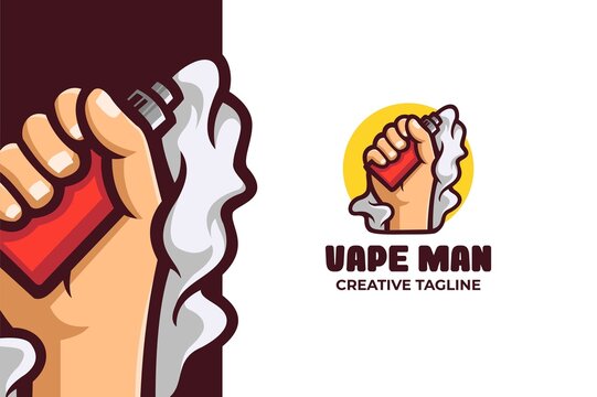 Electronic Cigarette Mascot Logo Illustration