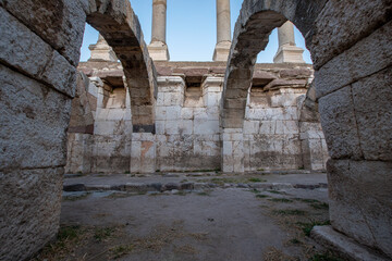 Ruins of Agora, archaeological site in Izmir, Turkey