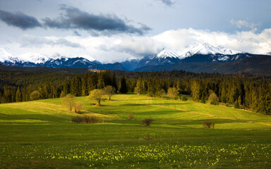 Panorama Wiosennych Tatr Bielskich 