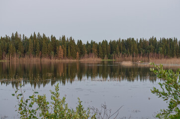 Astotin Lake on a Smoky Summer Evening