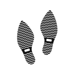 Female Footwear black print isolated on white. Eps 10 