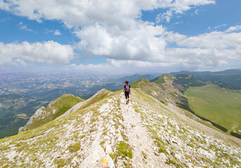 Fototapeta premium Appennini mountains, Italy - The mountain summit of central Italy, Abruzzo region, above 2500 meters