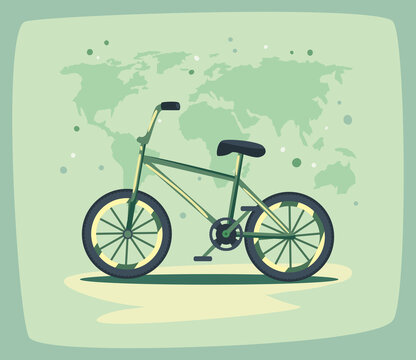 ecology bicycle and planet