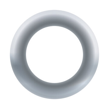 Iron Ring Metal Steel Torus Silver Gray Circle