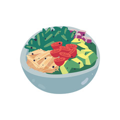 delicious salad in dish