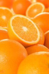 fundo de laranjas - laranja cortada