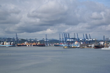 Cranes in port