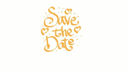 animation of save the date in handwriting