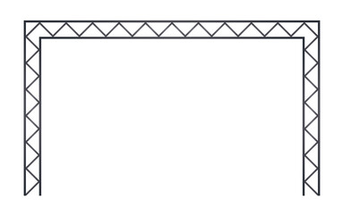 Steel truss girder. vector illustration