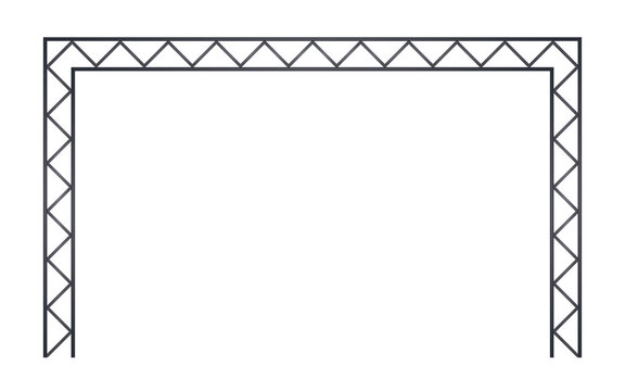 Steel Truss Girder. Vector Illustration