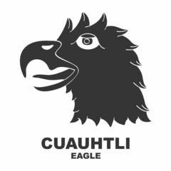 Vector icon with Glyph from Aztec calendar Tonalpohualli. Calendar day symbol Cuauhtli