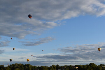 hot air balloon in flight