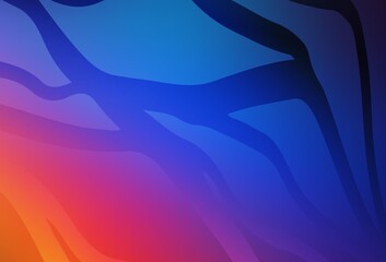 Light Blue, Red vector blurred shine abstract template.