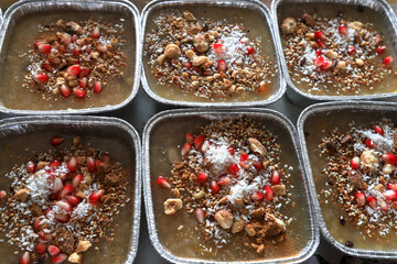 Traditional delicious Turkish desserts; Ashura (Asure)