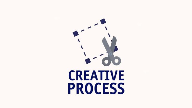 creative process lettering with square cut