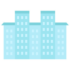 cityscape, city illustration, multi-storey buildings on the street. Vector illustration