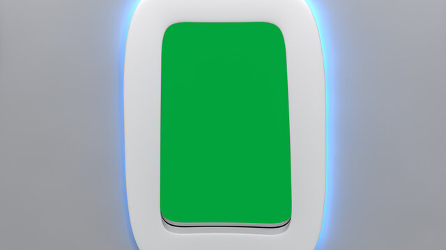 Space Tourism, Spaceship window with green screen