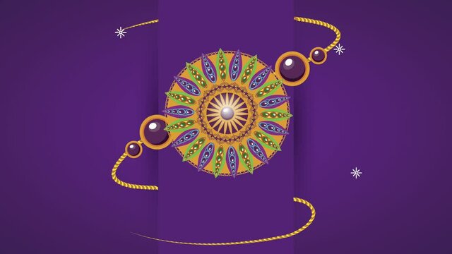 happy raksha bandhan wristband animation