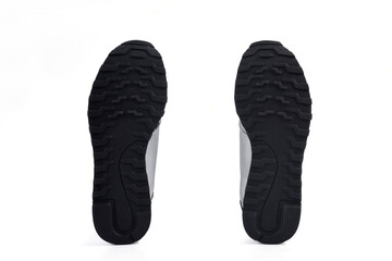 sole of sneakers on white background