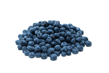 Group of fresh blueberry isolated on a white background.