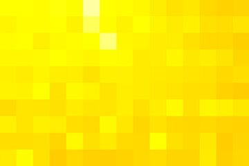 Vector pattern of square yellow pixels. Abstract pixel yellow background. Gold geometric texture from yellow squares. A backing of mosaic squares. Vector illustration