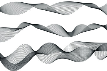 Black and white background. Abstract lines
