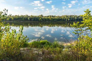 Quiet summer evening on the river