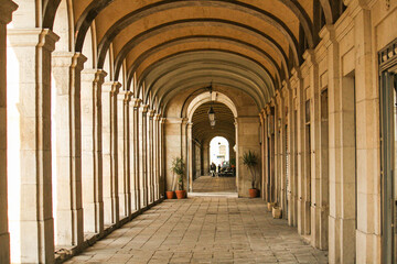 Hallway with columns on Barcelona