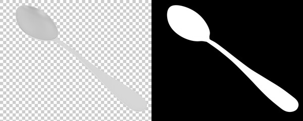 Spoon isolated on background with mask. 3d rendering - illustration