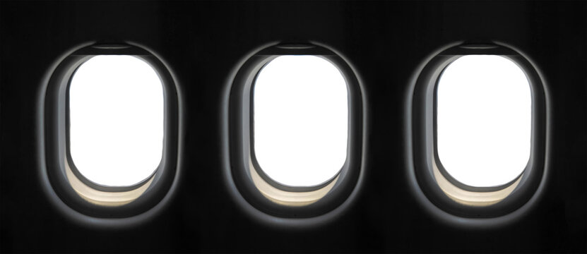 Airplane window picture for background.