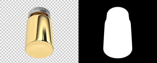 Pill bottle isolated on background with mask. 3d rendering - illustration