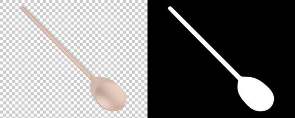 Spoon isolated on background with mask. 3d rendering - illustration