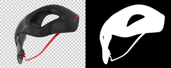Blank party mask isolated on background with mask. 3d rendering - illustration
