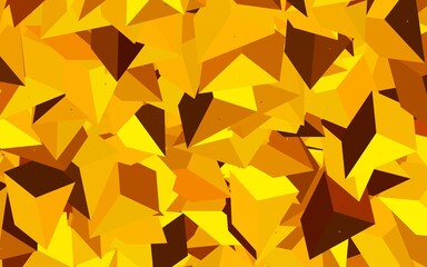 Dark Yellow vector background with polygonal style.