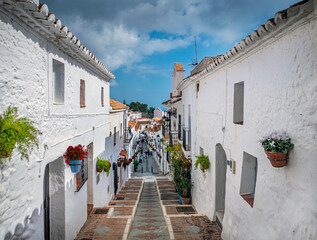 Mijas village in Andalusia with white houses, Spain