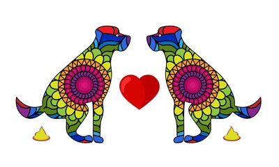 Cute dachshund sausage dog vector cartoon illustration isolated on white. Simple black and white line drawing of wiener puppy, rear view. Funny doxie butt, dog lovers, pets, animals theme.