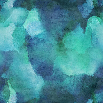blue green abstract watercolor seamless pattern texture for digital art graphic design and backgrounds