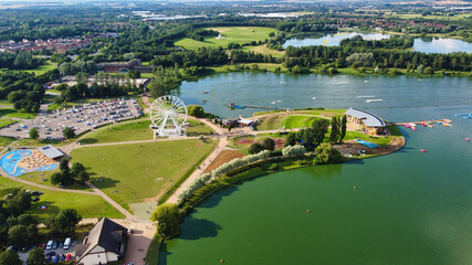 Most Beautiful Aerial View of Willen Lake & Park